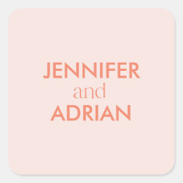 Elegant Minimal Modern Wedding Envelope Square Sti Vierkante Sticker