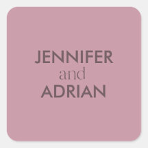 Elegant Minimal Modern Wedding Envelope Square Sti