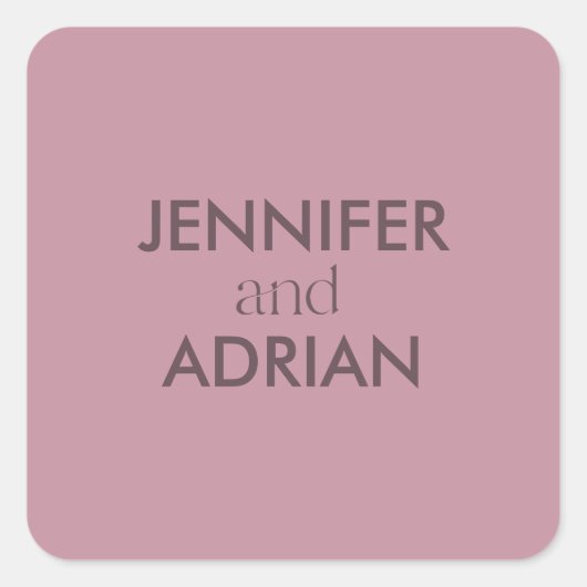 Elegant Minimal Modern Wedding Envelope Square Sti Vierkante Sticker (Voorkant)