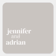 Elegant Minimal Modern Wedding Envelope Square