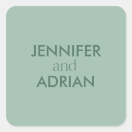 Elegant Minimal Modern Wedding Envelope Vierkante Sticker