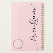 Elegant Minimal Monogram Initialen Script Name Planner (Achterkant)