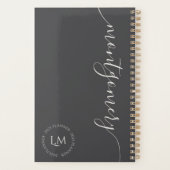 Elegant Minimal Monogram Initialen Script Name Planner (Achterkant)