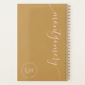 Elegant Minimal Monogram Initialen Script Name Planner (Achterkant)