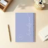 Elegant Minimal Monogram Initialen Script Name Planner