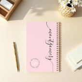 Elegant Minimal Monogram Initialen Script Name Planner