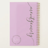 Elegant Minimal Monogram Initialen Script Name Planner (Achterkant)