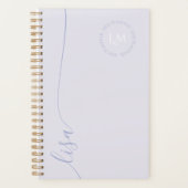 Elegant Minimal Monogram Initialen Script Name Planner (Voorkant)