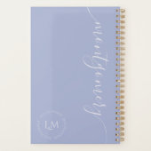 Elegant Minimal Monogram Initialen Script Name Planner (Achterkant)