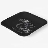 Elegant Minimal Mr en Mrs Wedding Papieren Bordje (Gebogen)