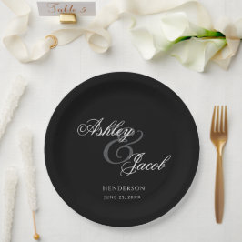 Elegant Minimal Mr en Mrs Wedding Papieren Bordje