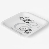 Elegant Minimal Mr en Mrs Wedding Papieren Bordje (Gebogen)