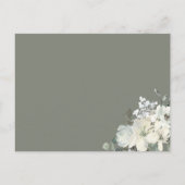 Elegant Minimal Olive Green Wedding RSVP Uitnodiging Briefkaart (Achterkant)