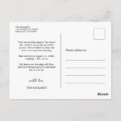 Elegant Minimal Pasgeboren Baby Geboorte Aankondig Briefkaart (Achterkant)