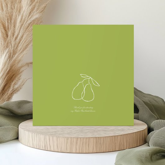 Elegant Minimal Perfect Pear Vrijgezellenfeest Bedankkaart