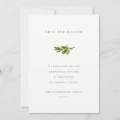 Elegant Minimal Pine Branch KerstLove Health Feestdagenkaart (Voorkant)