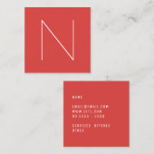 Elegant Minimal Plain Grenadine Vierkante Visitekaartje (Voorkant / Achterkant)