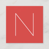 Elegant Minimal Plain Grenadine Vierkante Visitekaartje (Voorkant)