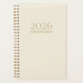 Elegant Minimal Planner 2025 | A Year to Grow (Voorkant)