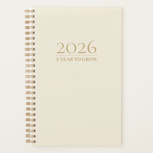 Elegant Minimal Planner 2025 | A Year to Grow (Voorkant)