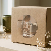 Elegant Minimal Pottery Photo Collage Packaging Ronde Sticker