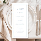 Elegant Minimal Powder Blue Menu