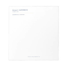 Elegant minimal professional lawyer legal office notitieblok