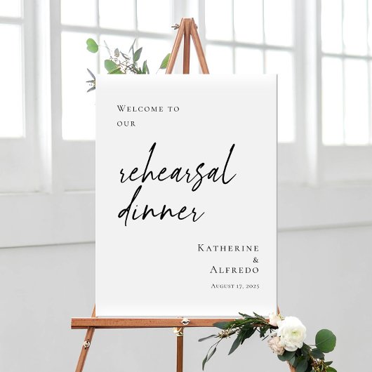 Elegant Minimal Repetial Diner welkom Poster