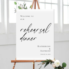 Elegant Minimal Repetial Diner welkom Poster