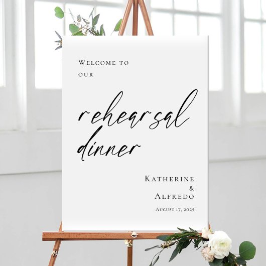Elegant Minimal Repetial Diner welkom Poster