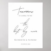 Elegant Minimal Repetial Diner welkom Poster (Voorkant)