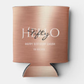 Elegant Minimal Roos Gold Hallo 50 verjaardag Blikjeskoeler (Voorkant)