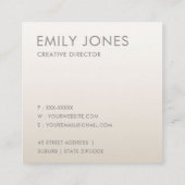 ELEGANT MINIMAL ROOS GOLD SHIMMER VIERKANTE VISITEKAARTJE (Achterkant)