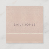 ELEGANT MINIMAL ROOS GOLD SHIMMER VIERKANTE VISITEKAARTJE (Voorkant)