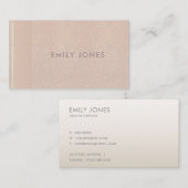 ELEGANT MINIMAL ROOS GOLD SHIMMER VISITEKAARTJE (Voorkant / Achterkant)