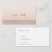 ELEGANT MINIMAL ROOS GOLD SHIMMER VISITEKAARTJE (Voorkant / Achterkant)