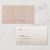 ELEGANT MINIMAL ROOS GOLD SHIMMER VISITEKAARTJE (Voorkant / Achterkant)