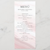 Elegant minimal Rosa Weiss Marmor Menu (Voorkant)