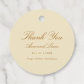 Elegant Minimal Script Modern Bedankt bruiloft Bedankjes Labels (Achterkant)