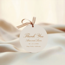 Elegant Minimal Script Modern Bedankt bruiloft Bedankjes Labels