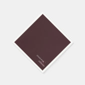 Elegant Minimal Seal brown Modern Wedding Napkins Servet (Hoek)