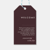Elegant Minimal Seal brown Modern Wedding Welcome Cadeaulabel (Voorkant)
