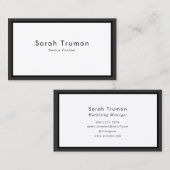 Elegant Minimal Senior Partner Grijs en zwart Visitekaartje (Voorkant / Achterkant)