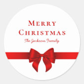Elegant Minimal Simple Modern Typography Christmas Ronde Sticker (Voorkant)