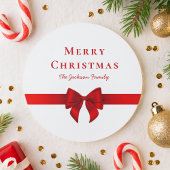 Elegant Minimal Simple Modern Typography Christmas Ronde Sticker