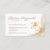 Elegant Minimal Soft Contact Card Visitekaartje (Achterkant)