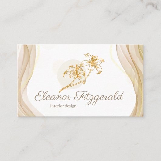 Elegant Minimal Soft Contact Card Visitekaartje (Voorkant)