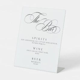 Elegant Minimal The Bar Sign modern  Reclamebord Met Voetstuk