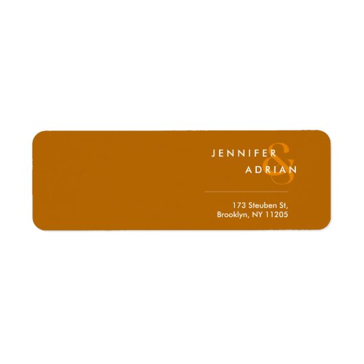 Elegant Minimal Tiger's Eye Modern Etiket (Voorkant)