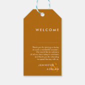 Elegant Minimal Tiger's Eye Modern Wedding Gift Cadeaulabel (Voorkant)